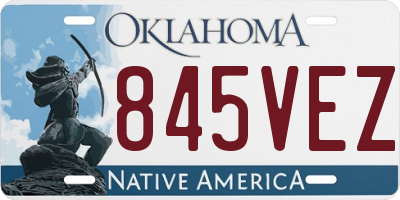 OK license plate 845VEZ
