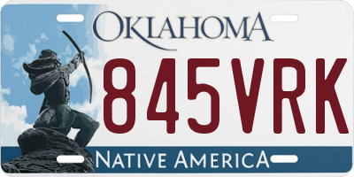 OK license plate 845VRK