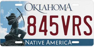 OK license plate 845VRS