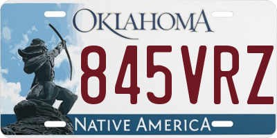 OK license plate 845VRZ