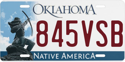 OK license plate 845VSB