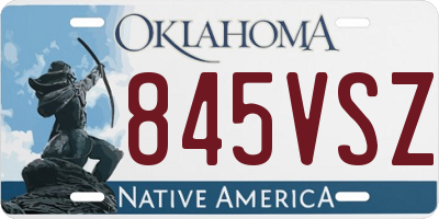 OK license plate 845VSZ