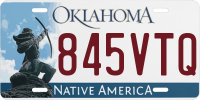 OK license plate 845VTQ