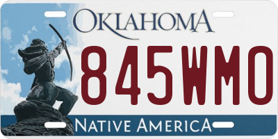 OK license plate 845WMO