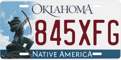 OK license plate 845XFG