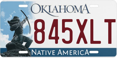 OK license plate 845XLT