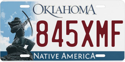 OK license plate 845XMF