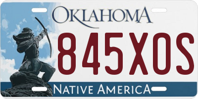 OK license plate 845XOS