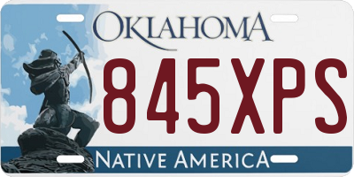 OK license plate 845XPS