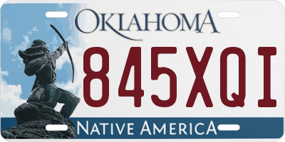 OK license plate 845XQI