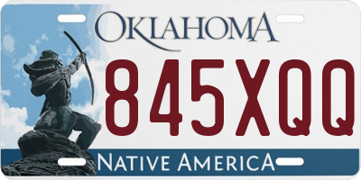 OK license plate 845XQQ