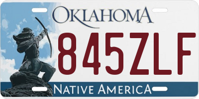 OK license plate 845ZLF