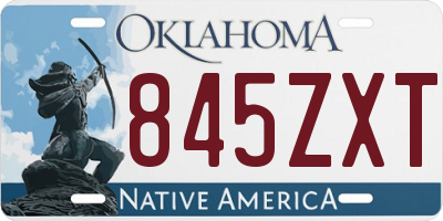 OK license plate 845ZXT