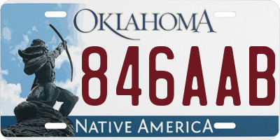 OK license plate 846AAB