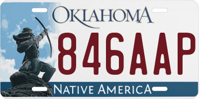 OK license plate 846AAP