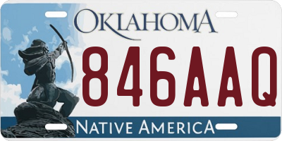 OK license plate 846AAQ