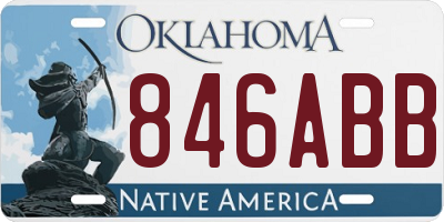 OK license plate 846ABB