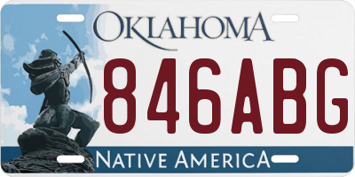 OK license plate 846ABG
