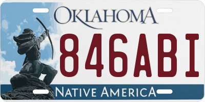OK license plate 846ABI