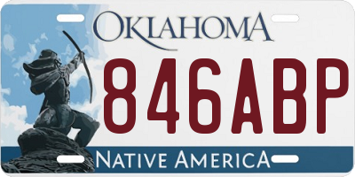 OK license plate 846ABP