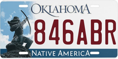OK license plate 846ABR