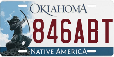 OK license plate 846ABT