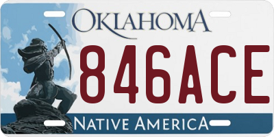 OK license plate 846ACE