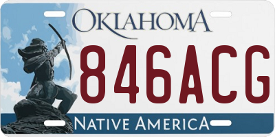 OK license plate 846ACG