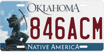 OK license plate 846ACM