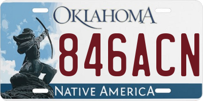OK license plate 846ACN