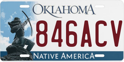 OK license plate 846ACV