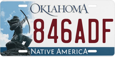 OK license plate 846ADF
