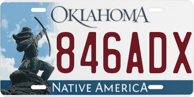 OK license plate 846ADX