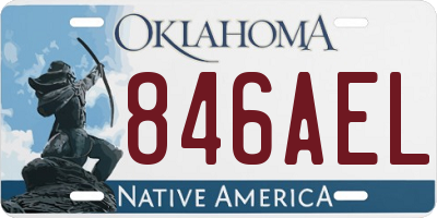 OK license plate 846AEL