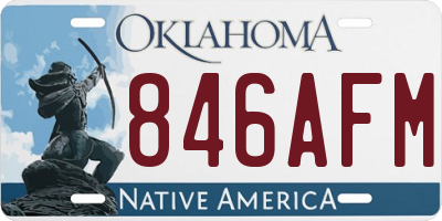 OK license plate 846AFM