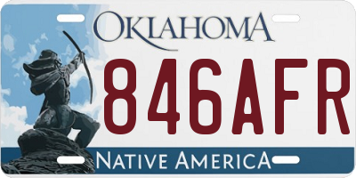 OK license plate 846AFR