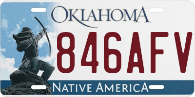OK license plate 846AFV