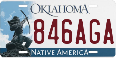 OK license plate 846AGA