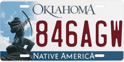 OK license plate 846AGW