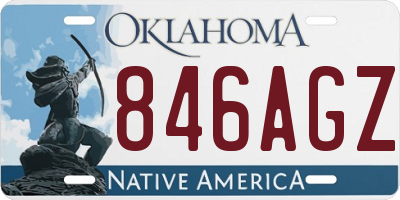 OK license plate 846AGZ