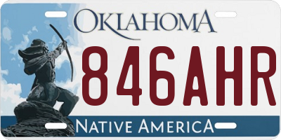 OK license plate 846AHR