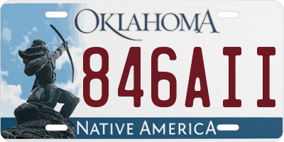 OK license plate 846AII