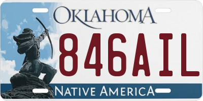 OK license plate 846AIL