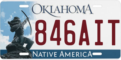 OK license plate 846AIT