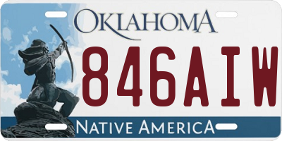 OK license plate 846AIW