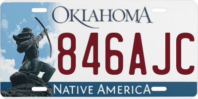 OK license plate 846AJC