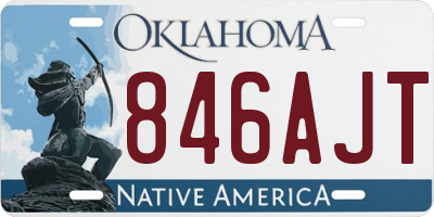 OK license plate 846AJT