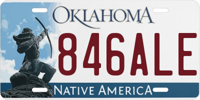 OK license plate 846ALE