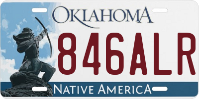 OK license plate 846ALR
