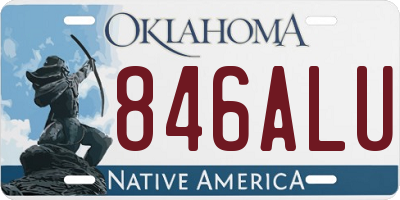 OK license plate 846ALU